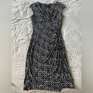 Ralph Lauren Black Patterned Dress